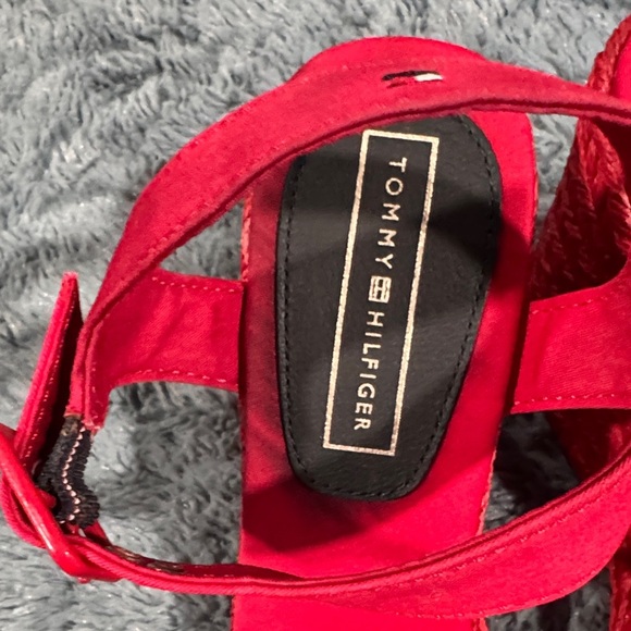 Tommy Hilfiger Vibrant Red Women's Sandals - Picture 9 of 12